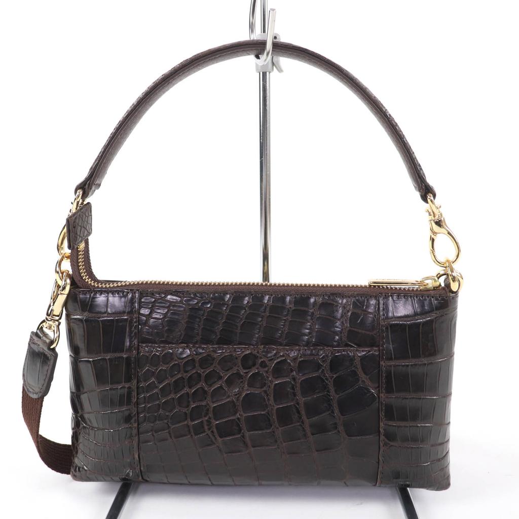 Ausgezeichnete Balaid’or Schultertasche Krokodilleder 2-Wege-Handtasche mit JRA-Etikett Gebraucht