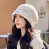 Autumn and winter fashionable women's hats thickened knitted stacking hats for women with small faces and warm confinement hats factory price