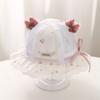 Baby Girl Summer Sun Hat With Lace Bow Adjustable Mesh Breathable Princess Visor Cap For Toddler Outdoor Protection