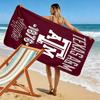 Texas A&M Aggies Print Beach Towel, Large Soft Quick Dry Towel for Beach Camping Swimming