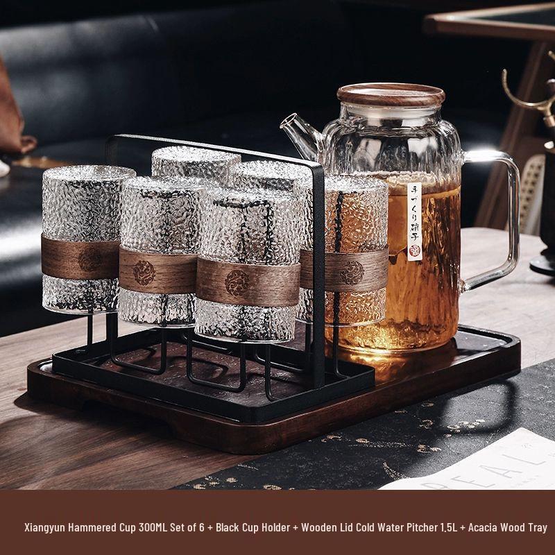 Jiakangming Retro Chinese Heat-Resistant Glass Teacup Set