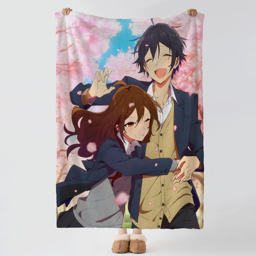 anime H-Horimiya-a Throw Thick Comfort Flannel Quilt, Multi-scene Use Indoor Outdoor Daily Nap