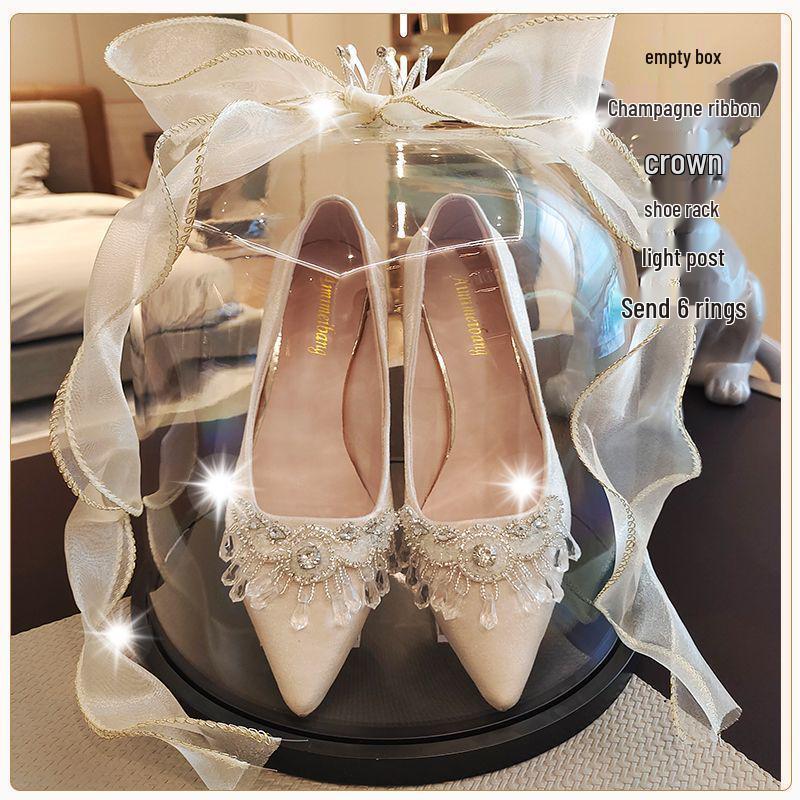 Hidden Wedding Shoe Box Ring Toss Game and Door Blocking Prank Props Set