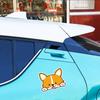 Corgi Car Sticker Cartoon Dog Vinyl Waterproof Decal for Electric Car Motorcycle Window Body Helmet Bumper SUV Auto Decor