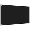 Kitchen Splashback Black 110 x 60 cm Tempered Glass