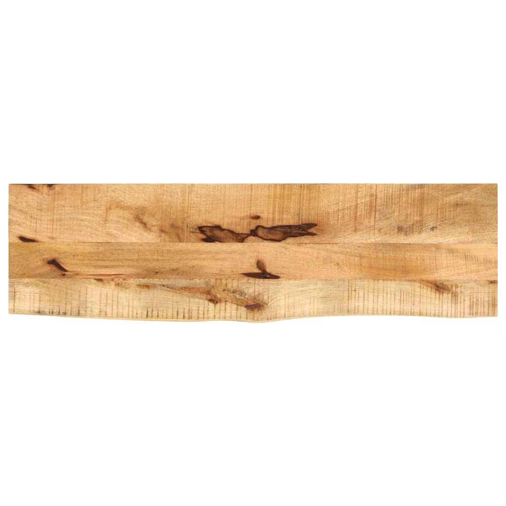 Tischplatte, 100x30x2,5 cm, Natürliche Kante, Mangoholz