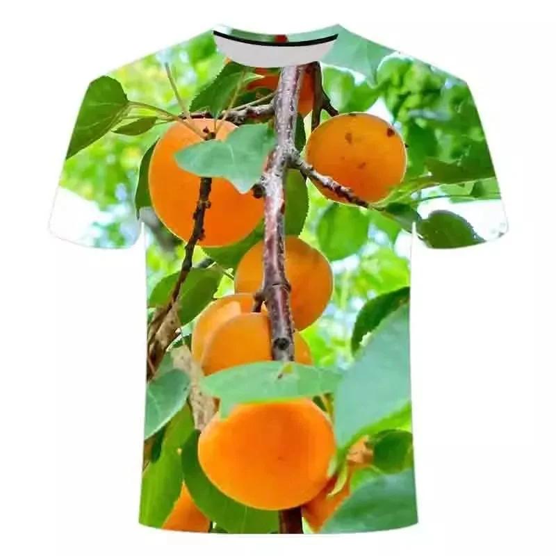 Summer Originality Fun Vegetable Graphic T-shirts For Men Fashion Casual Trend Personality 3D Printed Round Neck Short Sleeved
