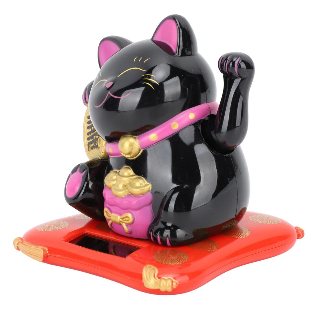 3.5in Fortune Cat Solar Powered Waving Cat Display Decoration for Desktop Home Entrance Car
