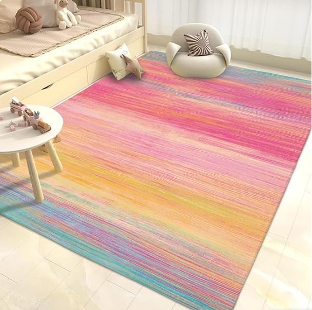 

Blue Color Machine Washable Area Rug for Girls Bedroom Nonslip Kids Rug for Children Soft Fluffy Home Decor for Nursery Rugs 40X60cm