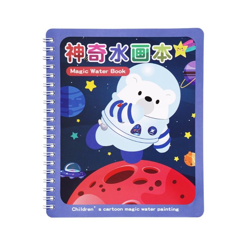 Magisches Malbuch mit Wasser Klarwasser-Ausmalen Wiederholbares Graffiti-Buch Baby Lernmalbuch Junge Kindergarten Spielzeug
