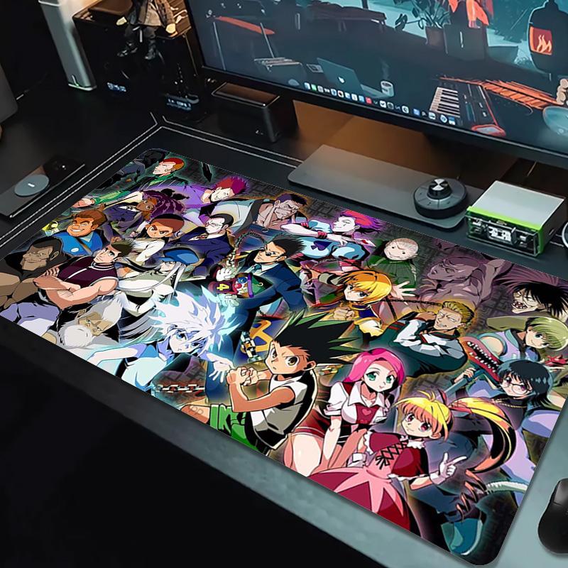 Hunter x Hunter Color Mouse Pad Large Gaming Table Cushion Non-slip Laptop Tablet Big Mousepad XXL Mat Mini PC Playmat With Lock edge