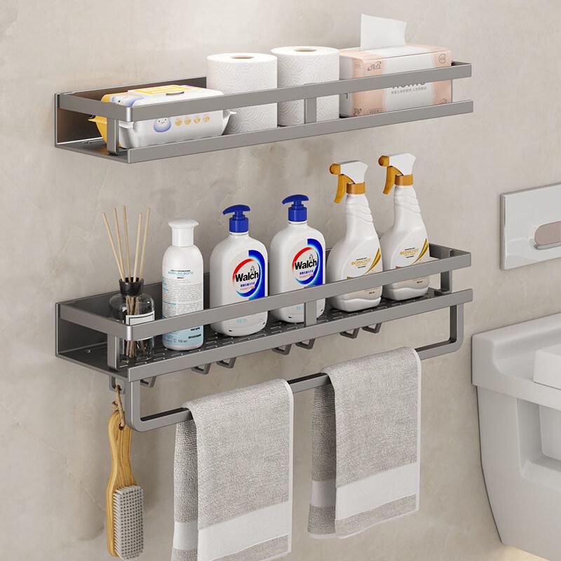 Handon Bathroom Shelf with Towel Bar & Hooks