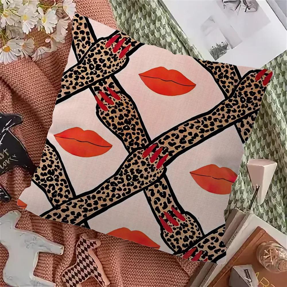Home Decor Exotic Animals & Abstract Patterns Pillow Covers Pattern Cushion Cover Suitable for Sofa Bedroom Car Pillow Cover