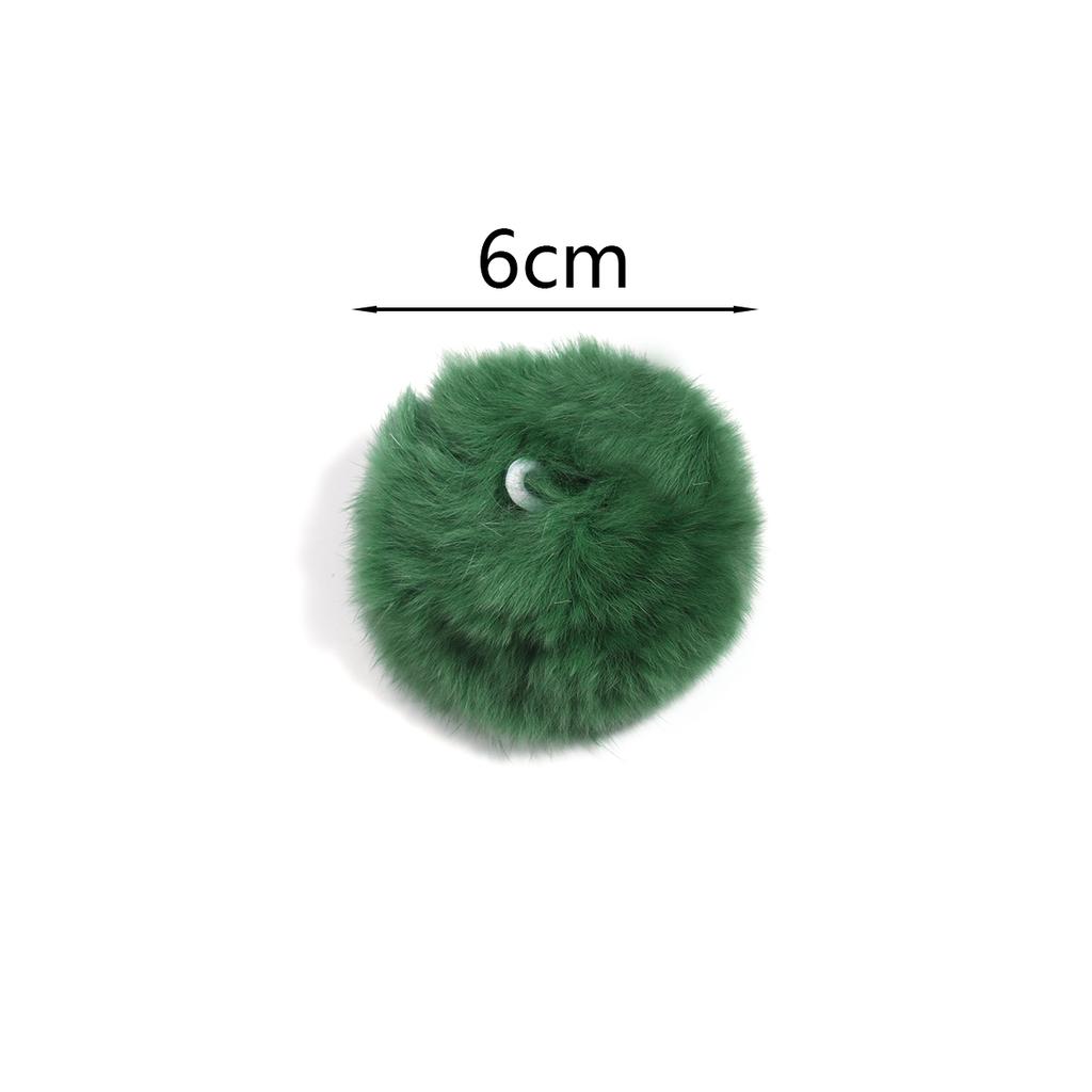 2pcs/lot 6cm Mink Fur Ball Pendants Colorful Fur Pom Poms Ball Charms DIY Keychain Hairpin Earrings Jewelry Crafts Accessories