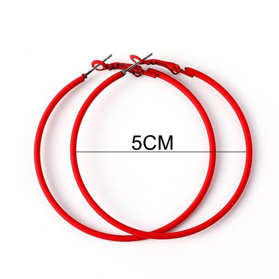 Creative Big Circle Charm Hoop Earrings Candy Color Women Party Jewelry Gifts