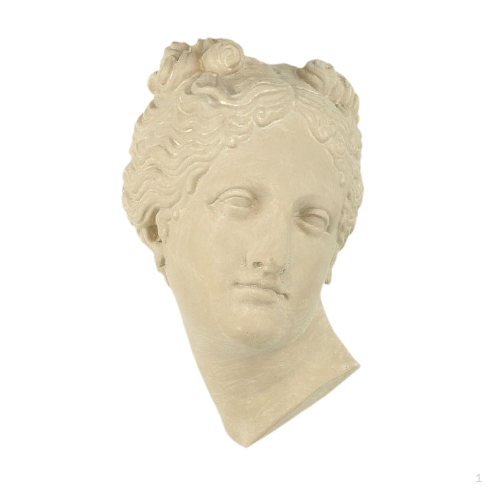 

Декоративная настенная фигура-скульптура головы для гостиной и спальни бежевый