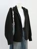 Solid Stand Collar Zip Knitted Cardigan Top Sweater Jacket