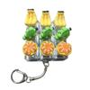 Cute Design Fruit Decompression Button Toy Transparent Dual-Tone Keyboard Keychain  Children's Bag