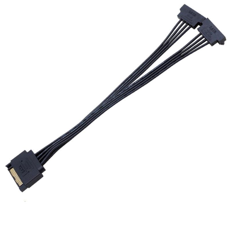Double 15pin Power Adapter Cable 15Pin Port to Connect 2 Hard Drive Simultaneously