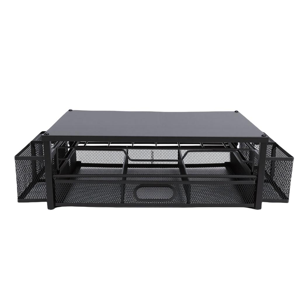 2 Tier Coffee Pod Holder Coffee Capsule   Pull Out Drawers for Kitchen Countertop Coffee Station Black