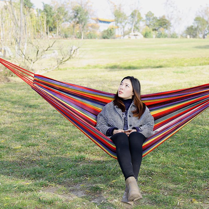 Adult Outdoor Swing, Thick Canvas Camping Hammock, Easy To Carry And Store, Making Your Outdoor Activities More Comfortable