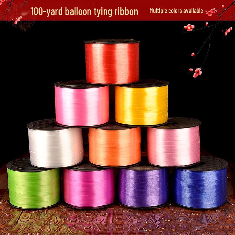 Wedding & New Home Decoration Balloons: 100-Yard Ribbon for Gift Packaging and Tying