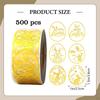 500 Pieces Easter Stickers Clear Gold Foil Design Self Sticky Bunny Gift Tags for