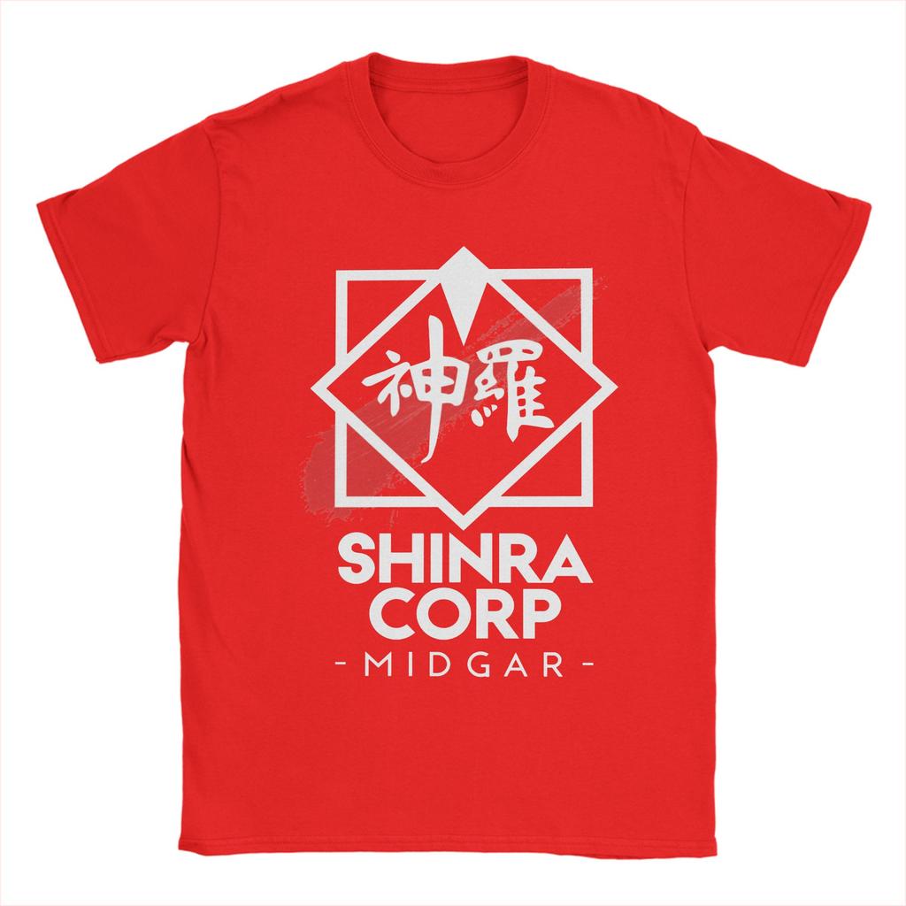 Fun Final Fantasy FF Video Game TShirt Unisex Crewneck Pure Cotton T Shirts Shinra Corp Midgar Short Sleeve Tees Summer Tops