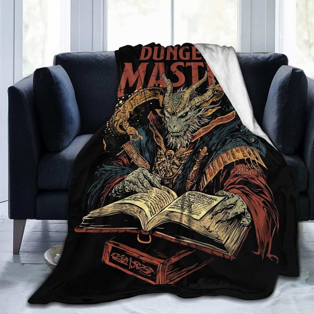 Dungeon Dragon DnD Master Blanket Flannel Textile Decor Multi-function Soft Throw Blankets for Bed Outdoor Plush Thin Quilt
