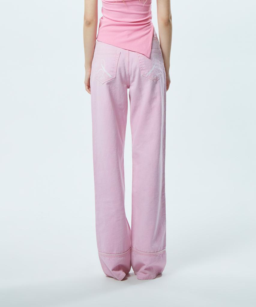 JINBARBIE Rolled-Up Pants Baby Pink