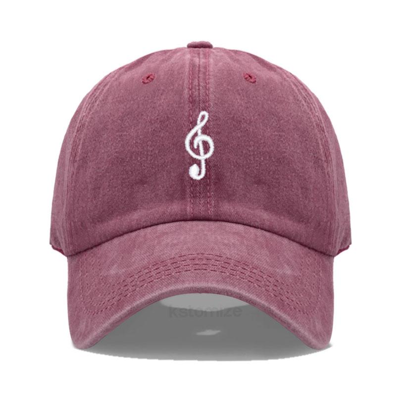 Unisex Soft Cotton Dad Hat Musical Note Embroidery Baseball Cap For Women Men Adjustable Unisex Casual Sports Caps