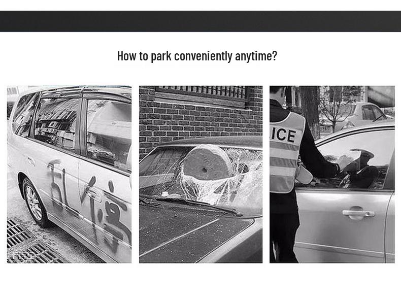 Luxury Temporary Parking Sign with Alloy Phone Number Plate for Car Interiors