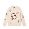 New FILA X Études Sweater Unisex Sugar Sand White F11U516401F-IV