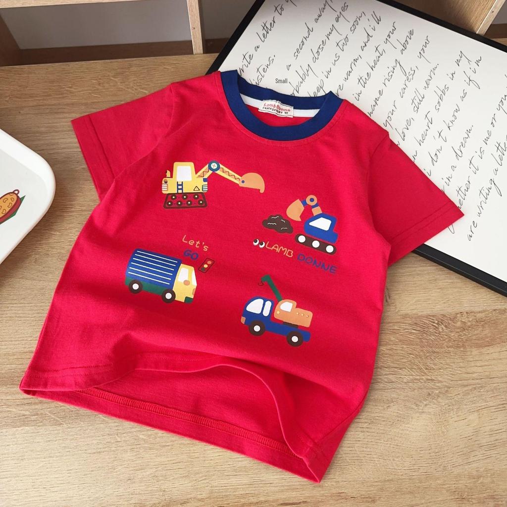 Boys' Japanese Style Short-Sleeve T-Shirt - Summer 2026 Collection, Round Neck, In Stock