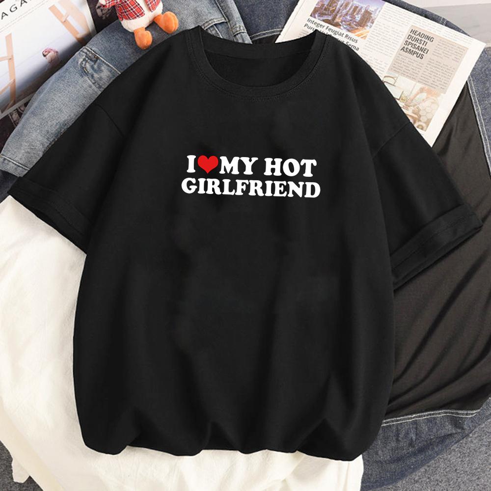 I Love My Girlfriend T Shirt Women Manga Tshirt Female Graphic Japanese Funny Clothing Summer Short Sleeved Harajuku Streetwear