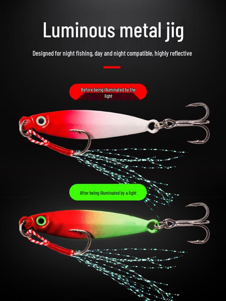 Luminous Iron Plate Lure: Super Far Cast Fishing Bait for Mackerel & Freshwater Bass
