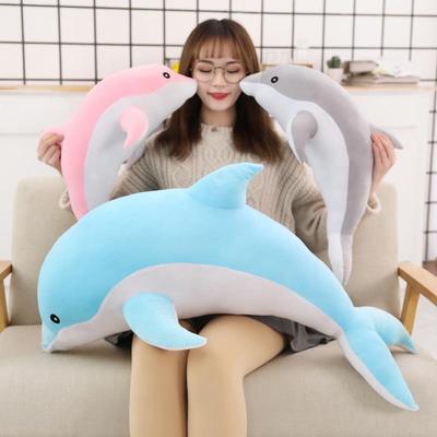 Dolphin Plush Pillow: Large, Soft Hugging Toy for Sleep - Perfect Gift for Birthdays, Christmas, Valentine's Day