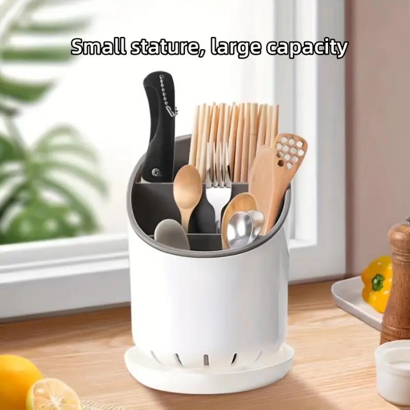 1PC Cutlery Storage Holder Plastic Drainer Drain Containers Drying Rack Tableware Table Knife Spoon Fork Container Kitchen Tool