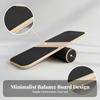 Natural Wood Finish Roller Balance Board Physical Rehabilitation Wooden