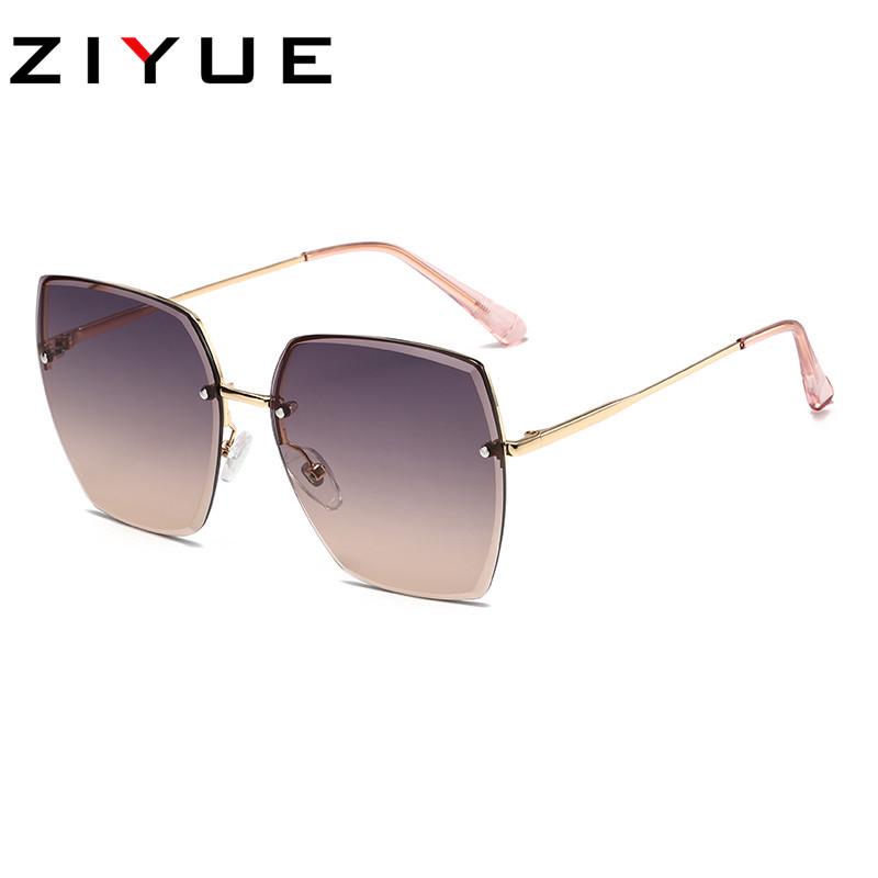 

Женские безободковые модные градиентные солнцезащитные очки - Защита от солнца и УФ-излучения