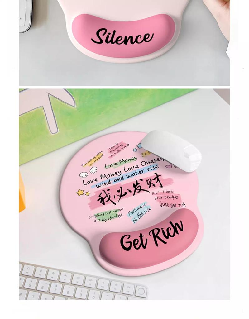 Creative Non-Slip Wrist Rest Mouse Pad for Women - Smooth Office Desktop Wrist Support