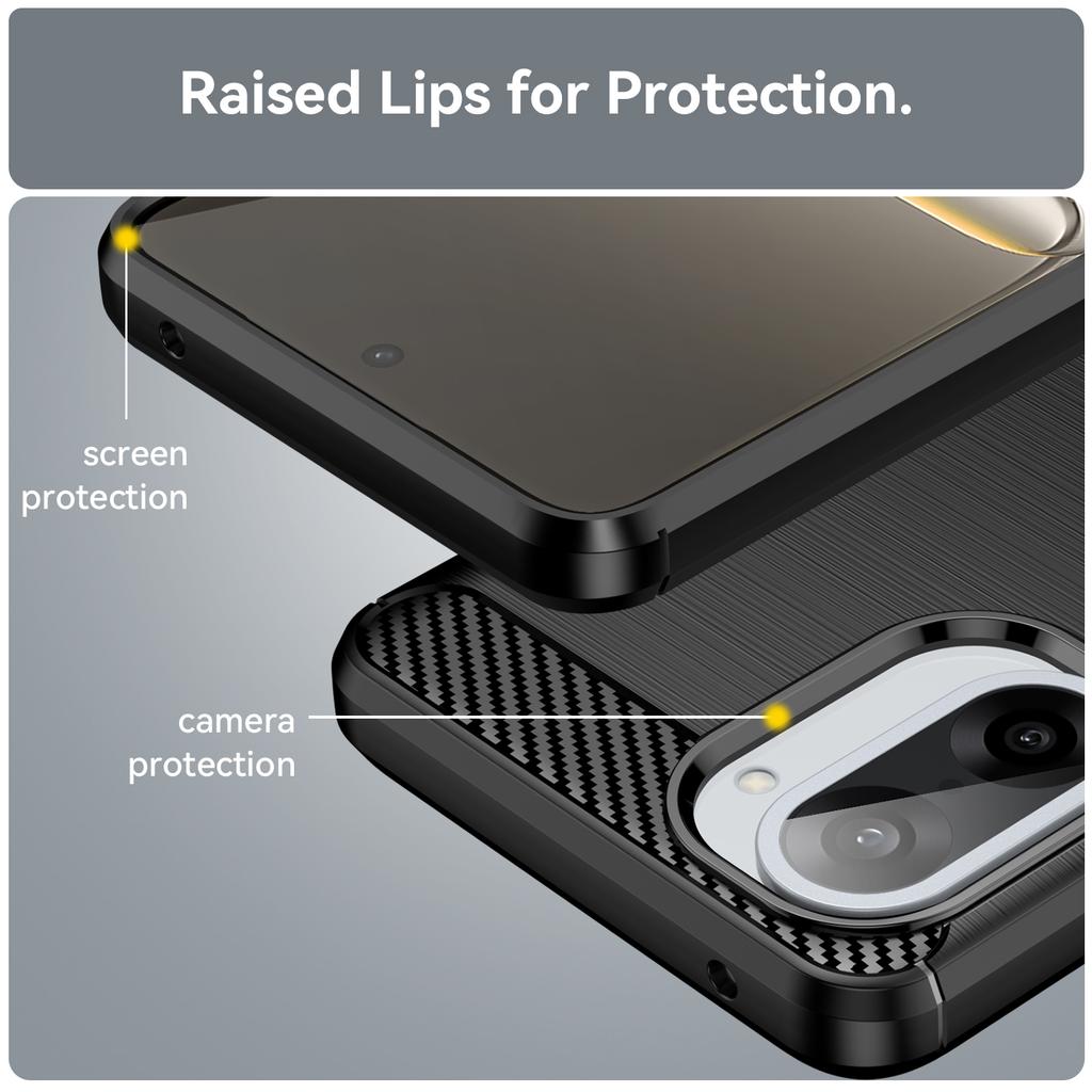 For OnePlus Ace 5 Racing 5G/Nord CE5 5G Case Protective Phone Cover Carbon Fiber Texture Brushed