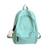 Fashion Backpack Ins Canvas Backpack for Women Korean Style Campus Solid Color Girl Casual School Bag