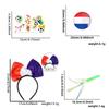 World Football Match Cheer Set, Multi-Country Flag Headband & Badge, Fans Cheering Accessories