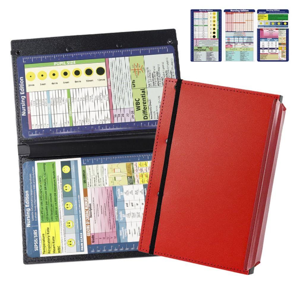 Easy To Use Foldable Nursing Clipboard 2/3 Layers Colorful Edition Cheat Sheets with Clip Portable A4 File Board Clip Work