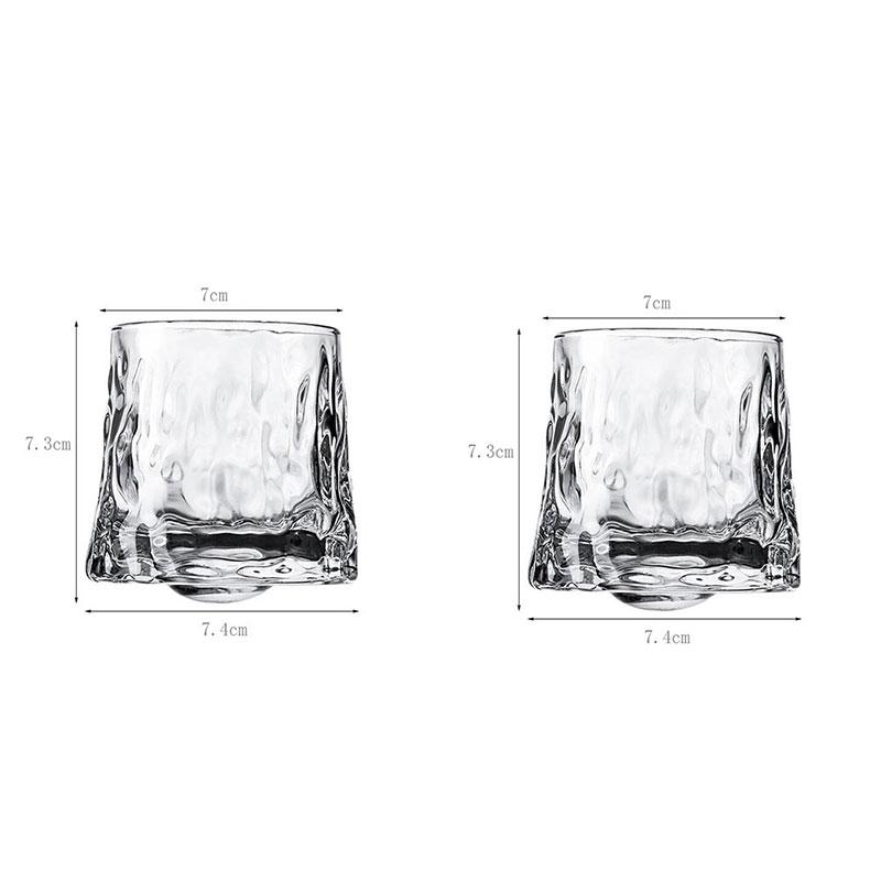 

Luxury Wine Glasses Whiskey Glass Rotating Glass Cup Exquisite Transparent Tumbler Cup Bar Personalized Wine Cup Christmas Gift 2pcs