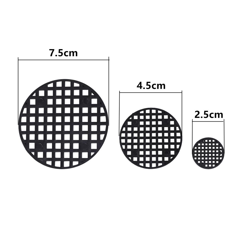 10Pcs 7.5/4.5/2.5cm Diameter Round Flower Plant Pot Hole Mesh Bottom Pad For Bonsai Pot Grid Mat Drainage Netting Hole Screen