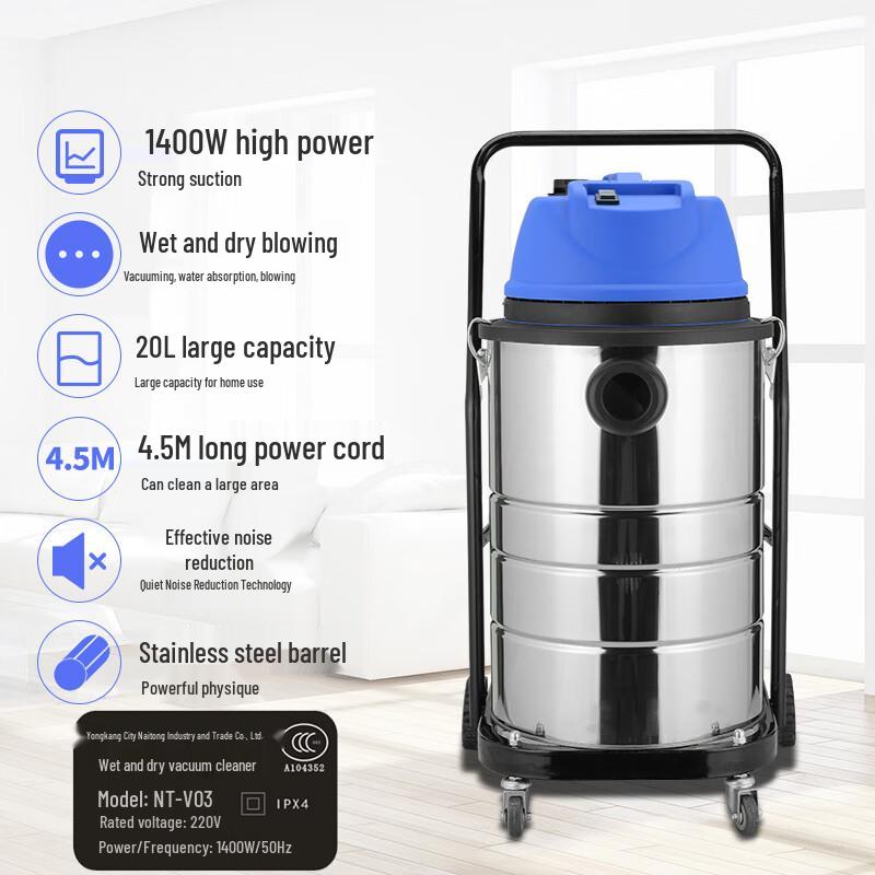 Naitong Industrial Wet/Dry Barrel Vacuum Cleaner