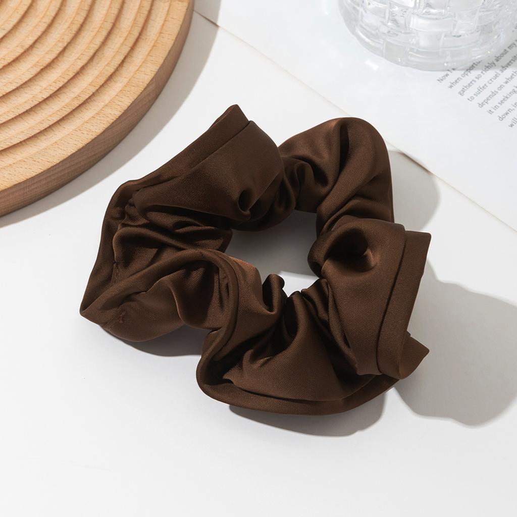 Vintage Silk Satin Hair Scrunchies Elastic Hair Bands Solid Color Women Girls Headwear Ponytail Ties Rope Hair Accessories