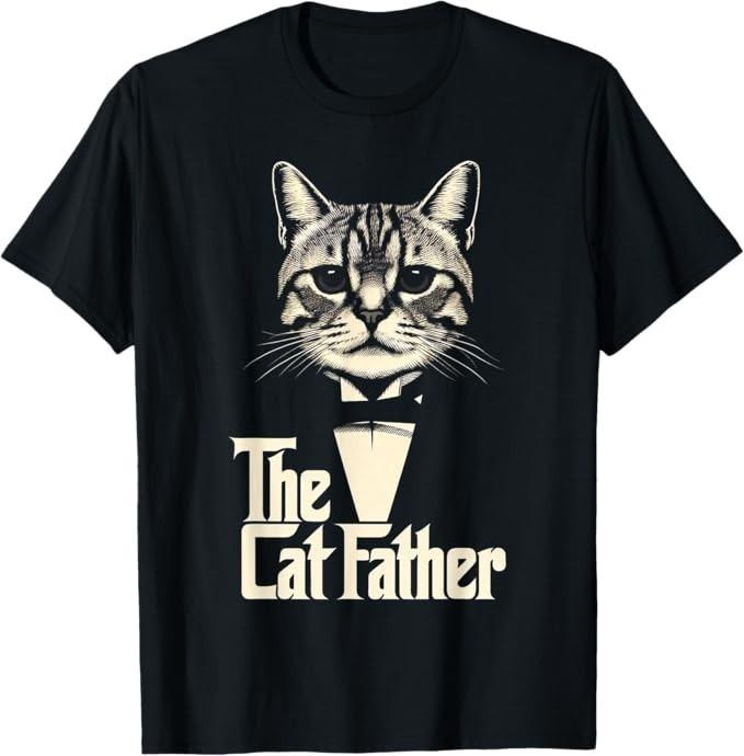 Cat Lover Gifts Funny The CatFather Mens Cat Dad T-Shirt S разноцветный